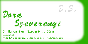 dora szeverenyi business card